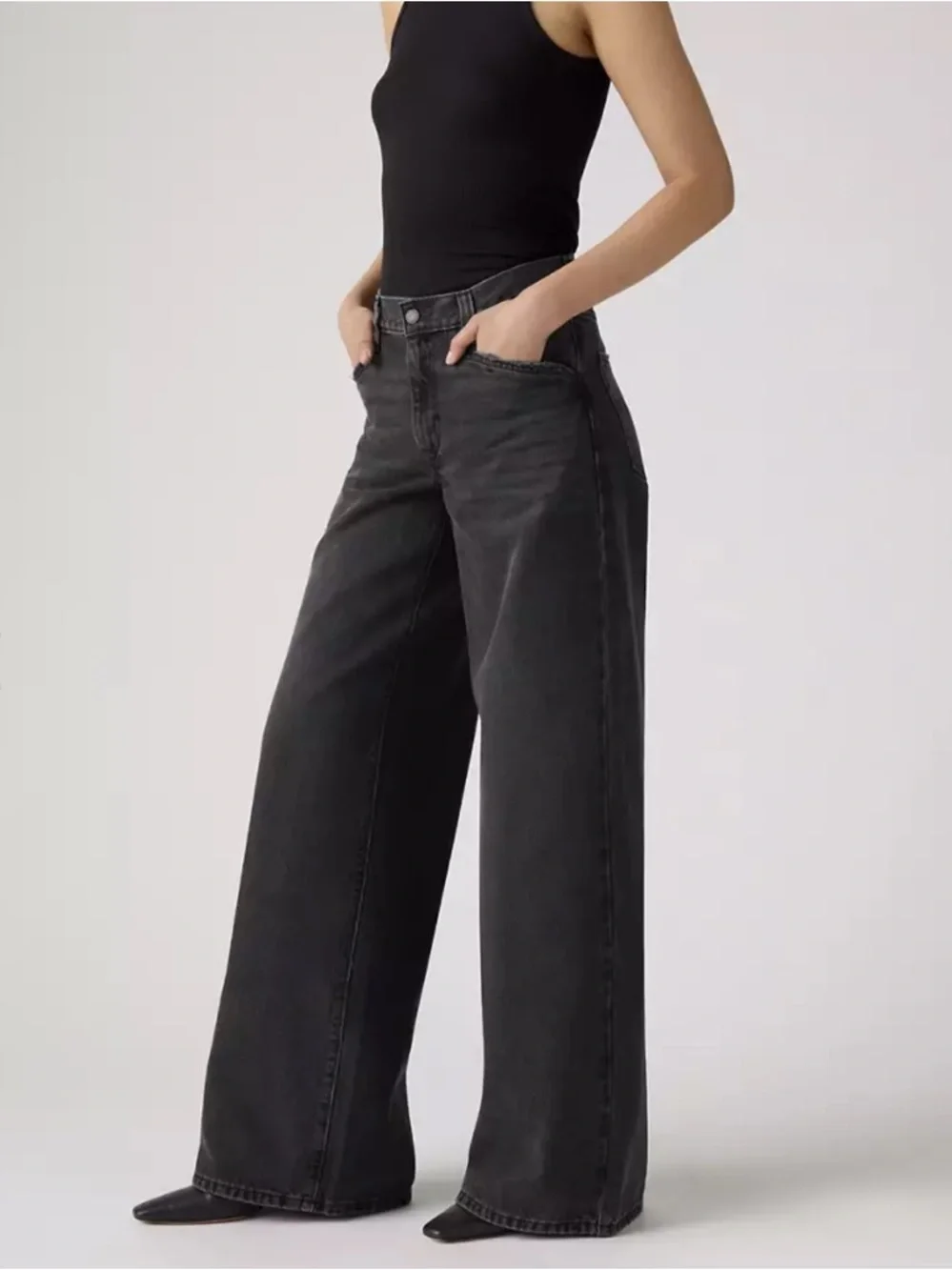 Levi’s ‘94 Baggy Wide Jeans in Dark Grey Size 24 - Picture 2 of 9